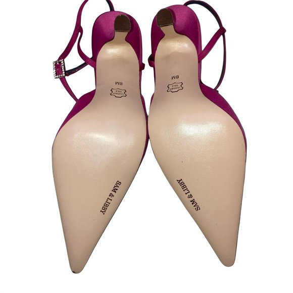 Sam & Libby Magenta Slingback Heels | Size 8M - Picture 7 of 10